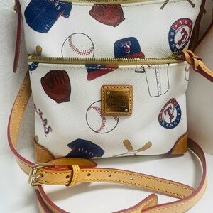 Dooney & Bourke Texas Rangers Bag - White and Tan